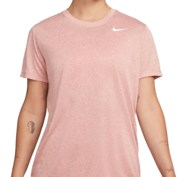 Nike Women’s Dri-FIT T-shirt Red Stardust Heather - Picture 1 of 3